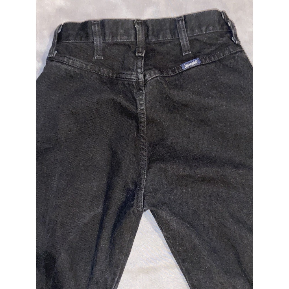 Vtg Wrangler Jeans Womens 5x34 Bareback Black wedgie wranglerHigh Rise 14NBPWK‎ - Picture 3 of 7